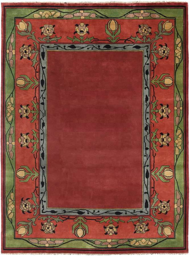 floral border rug